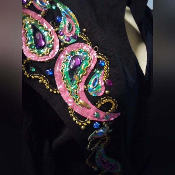 Vintage Embellished IIF 1980's Jumpsuit Size 8 Retro Holiday Christmas - Picture 4 of 15